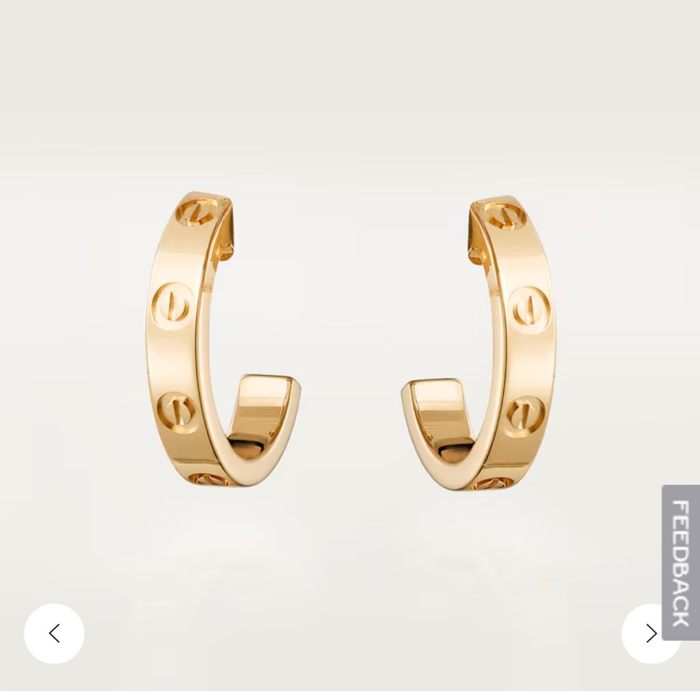 Cartier Earrings for Women, LOVE Gold